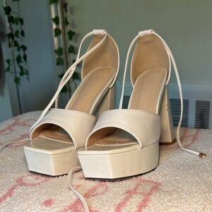 Dolls Kill White Platform Heels